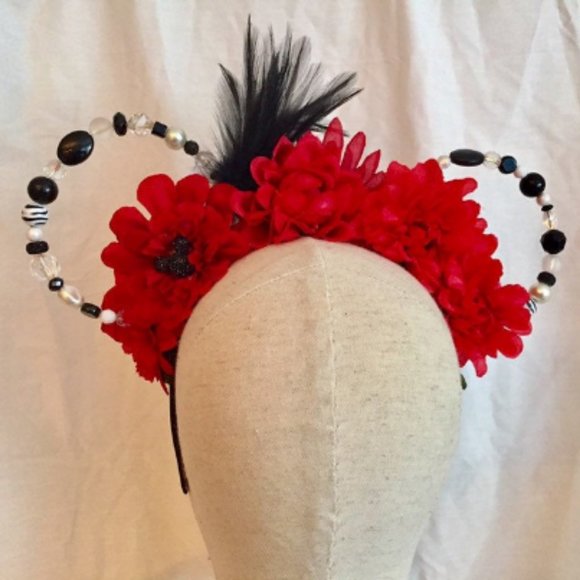 Cruella Fancy Fascinator Disney Villains Beaded … - Picture 3 of 7